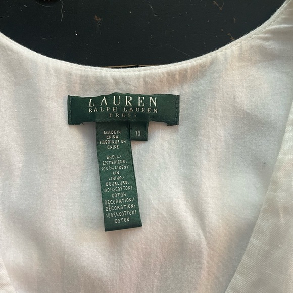 Ralph Lauren sleeveless white linen midi dress - Picture 6 of 7